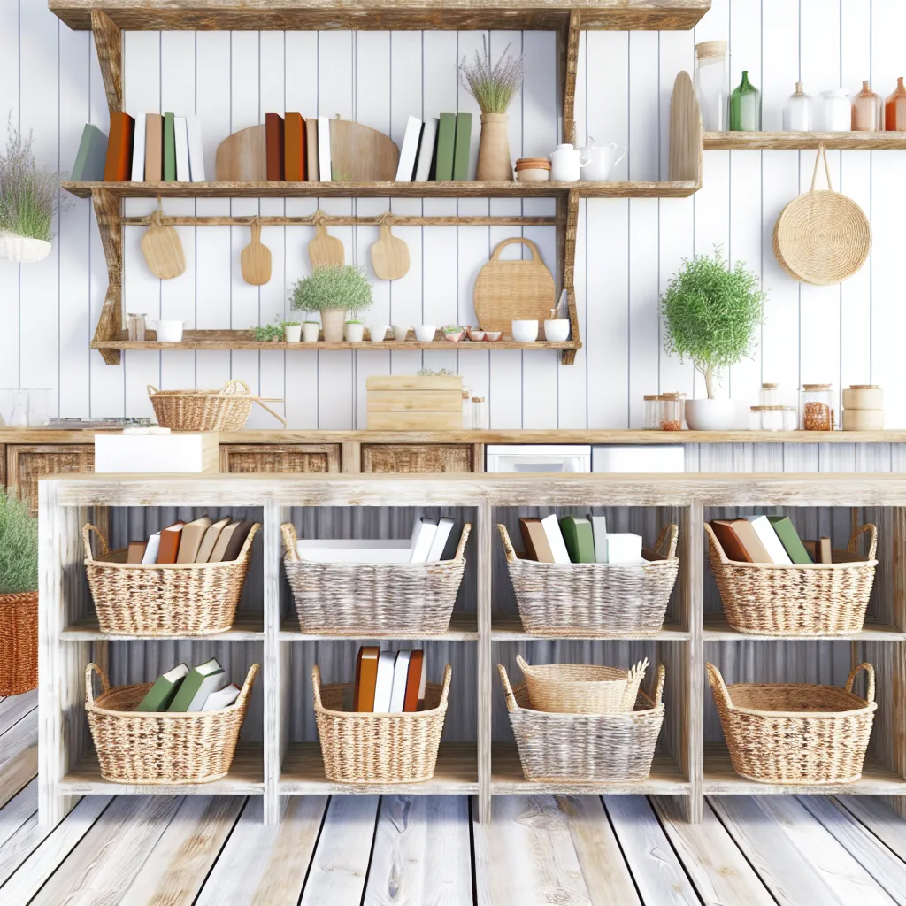 Organized open shelving